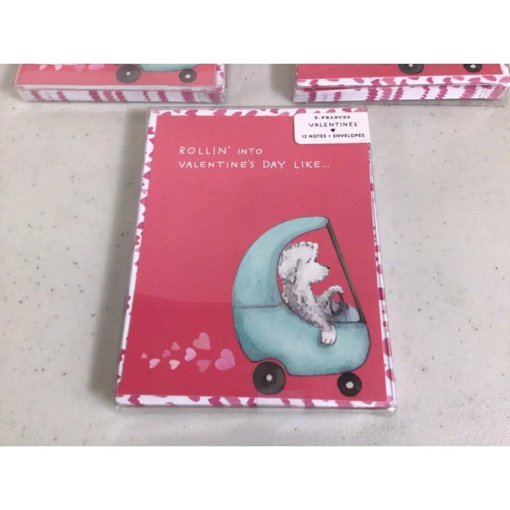 E Frances Valentine Note Cards Dogs 3 Packages New